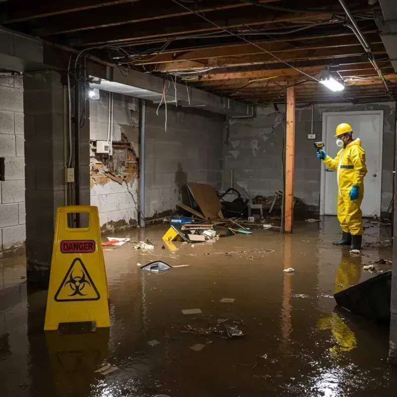 Flooded Basement Electrical Hazard in Stanton, TX Property